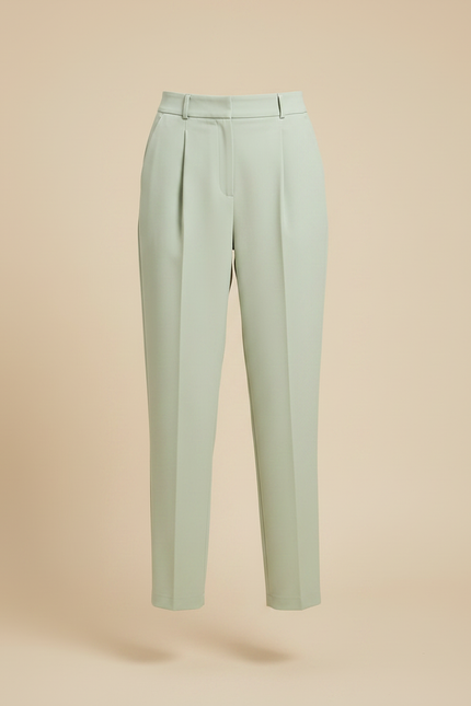 Pantalon À Pince Vert Menthe Fluide Élégant Décontracté - Polyester - vue 3