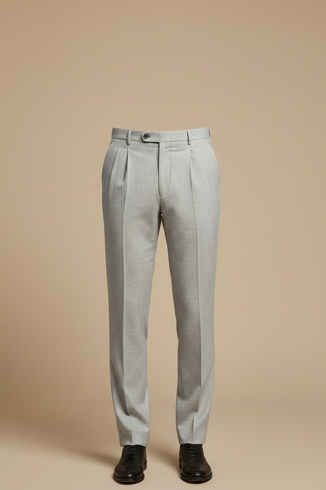 Pantalon À Pince 6eb3 - Gris Laine - vue 3