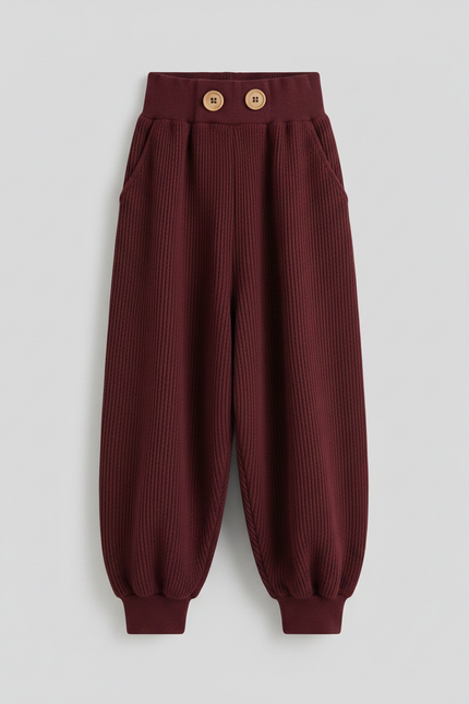 Pantalon À Pince Bordeaux - Molleton - vue 3