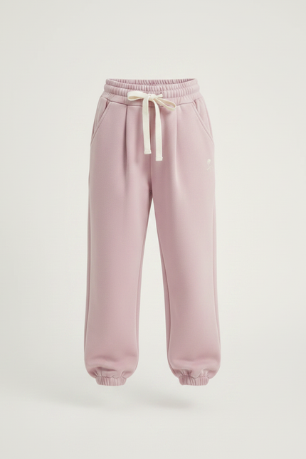 Pantalon À Pince Rose Ample Molleton Confortable Fille - vue 3