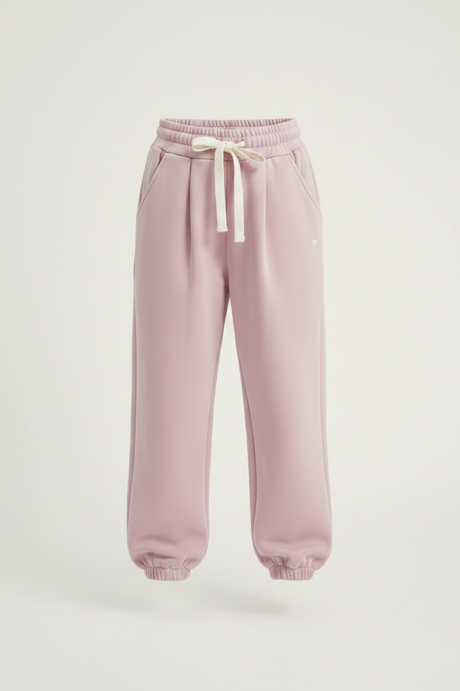Pantalon À Pince Rose Ample Molleton Confortable Fille - vue 3
