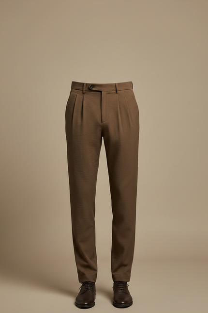 Pantalon À Pince Marron Homme - Laine - vue 3