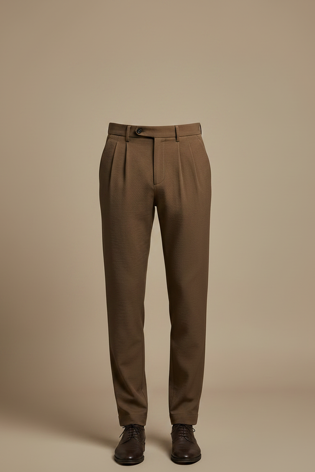 Pantalon À Pince Marron Homme - Laine - vue 3