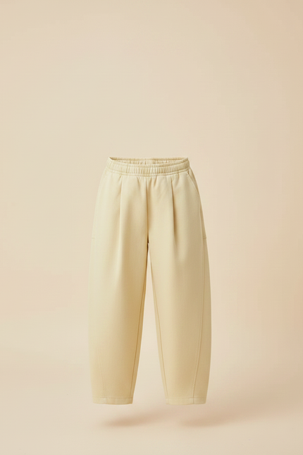 Pantalon À Pince Jaune Plissé Ample Enfant Décontracté - Gabardine - vue 3
