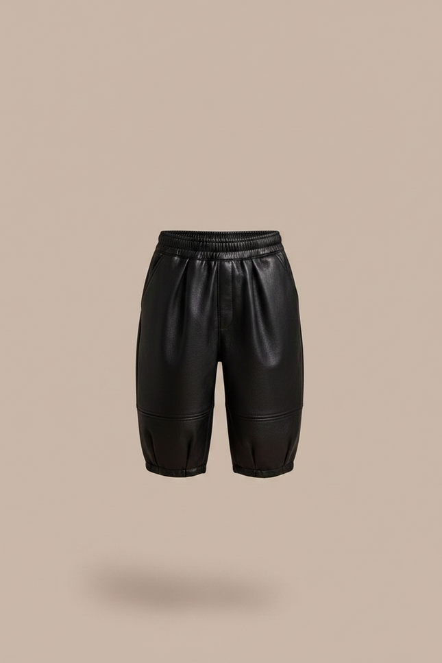 Pantalon À Pince Noir Similicuir Ample Enfant - Simili cuir - vue 3