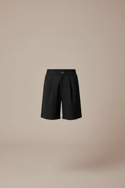 Pantalon À Pince Noir Plissé Court Garçon Élégant - Polyester - vue 3