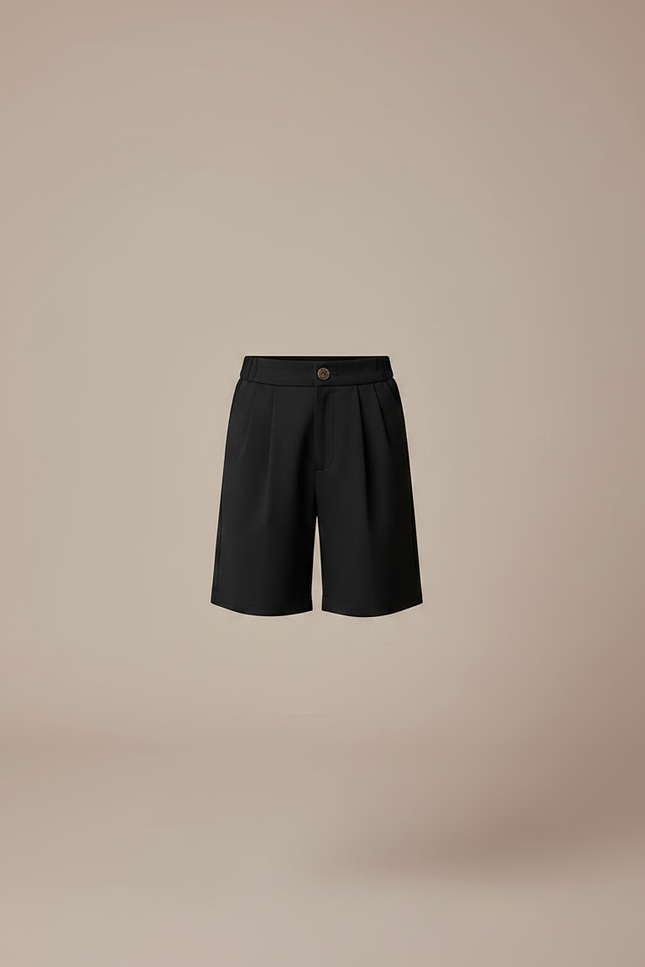 Pantalon À Pince Noir Plissé Court Garçon Élégant - Polyester - vue 3