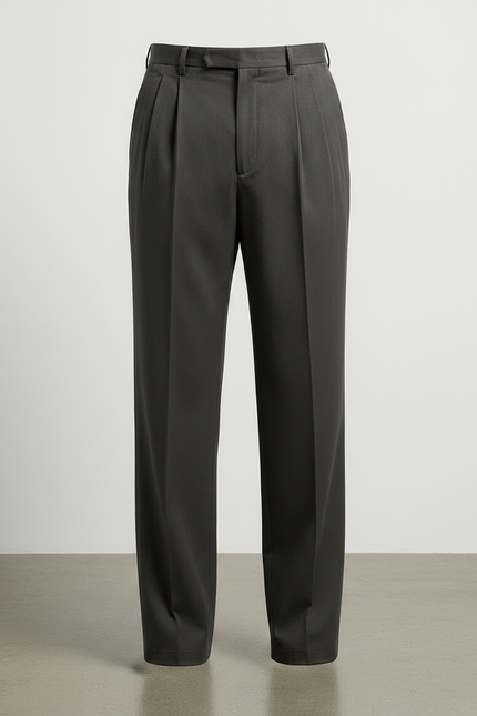 Pantalon À Pince Vintage Homme - Gris Gabardine - vue 3