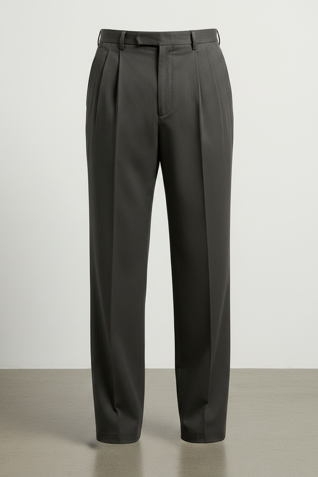 Pantalon À Pince Vintage Homme - Gris Gabardine - vue 3
