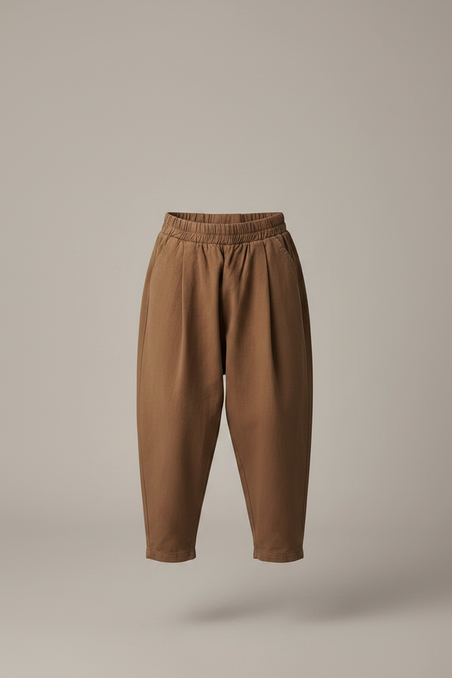 Pantalon À Pince 606b - Marron Toile - vue 3