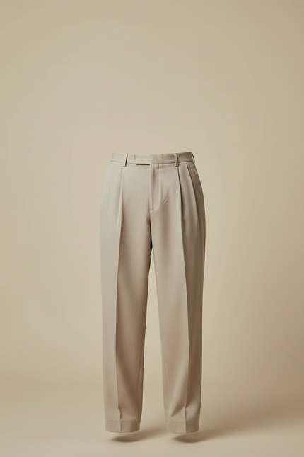 Pantalon À Pince Homme Beige - Gabardine - vue 3