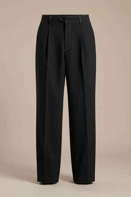 Pantalon À Pince 1dc9 - Noir Gabardine - vue 3