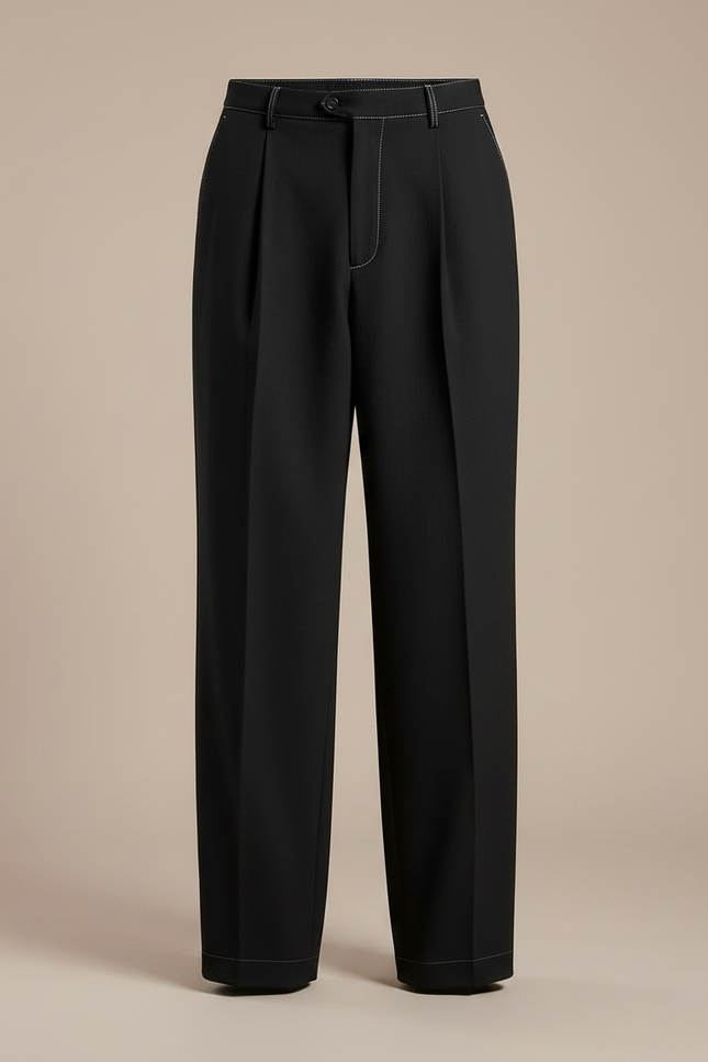 Pantalon À Pince 1dc9 - Noir Gabardine - vue 3
