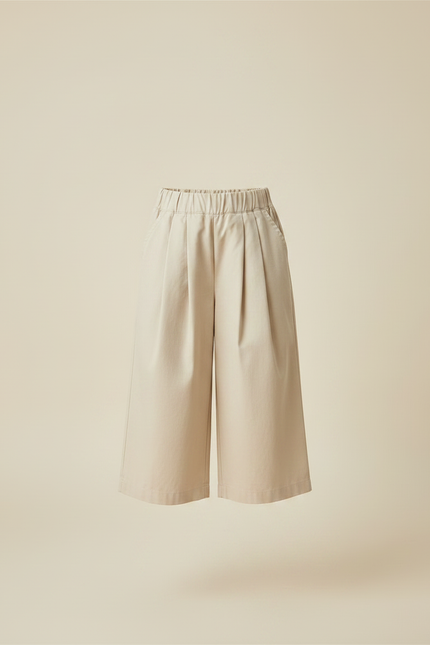 Pantalon À Pince Fille - Beige Gabardine - vue 3