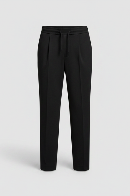 Pantalon À Pince Noir Droit Cordon Décontracté Garçon - Gabardine - vue 3