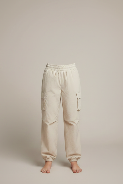 Pantalon À Pince Beige Ample Décontracté Enfant - Polyester - vue 3