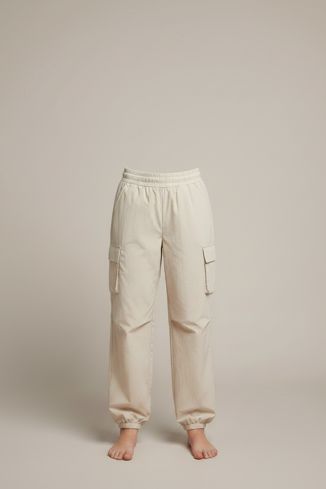 Pantalon À Pince Beige Ample Décontracté Enfant - Polyester - vue 3