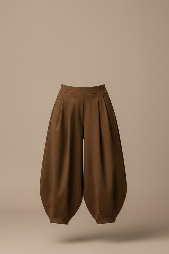 Pantalon À Pince D3a9 - Marron Laine - vue 3