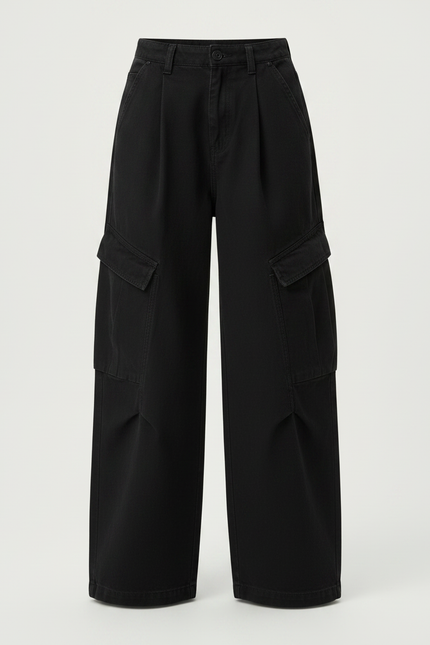 Pantalon À Pince 9d25 - Noir Coton - vue 3