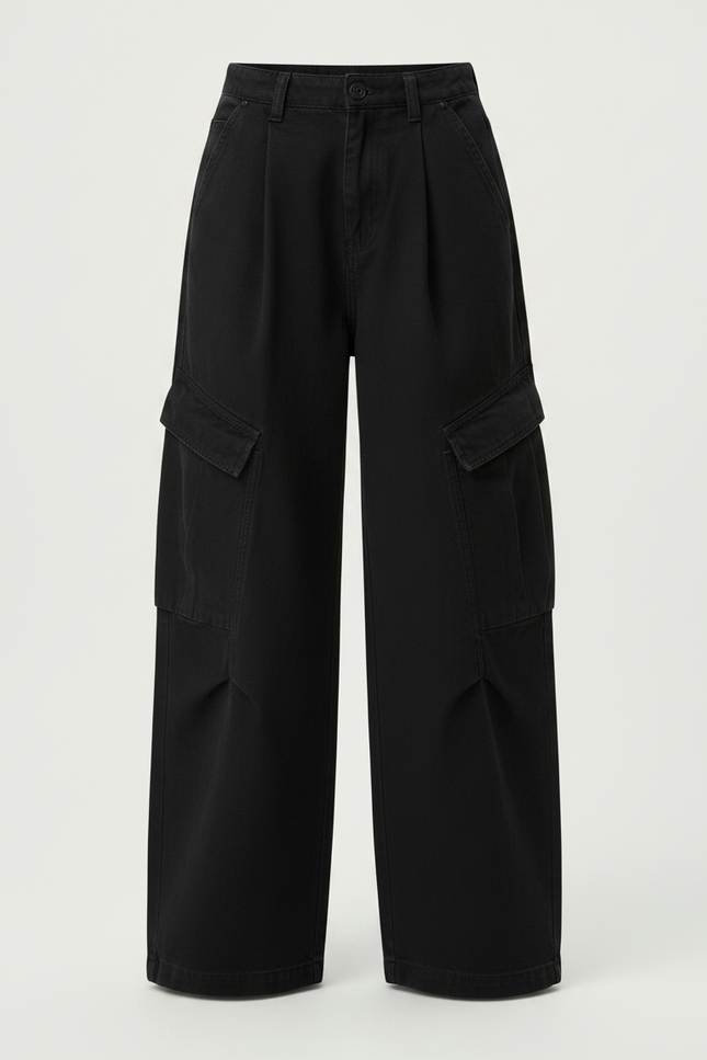 Pantalon À Pince 9d25 - Noir Coton - vue 3
