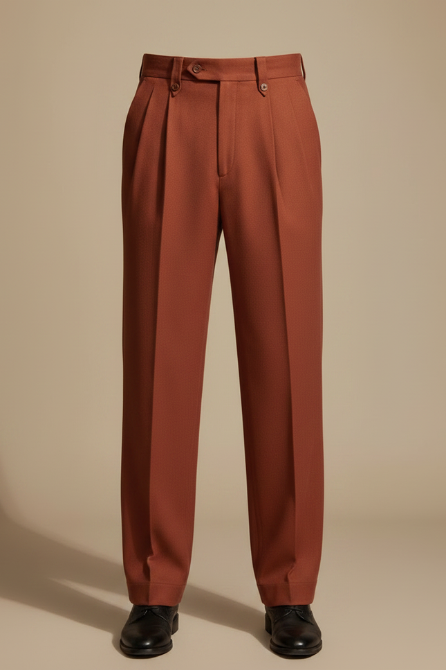 Pantalon À Pince Rouge Homme - Laine - vue 3