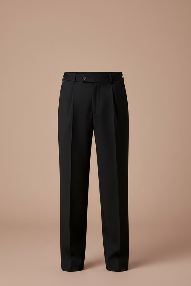 Pantalon À Pince Noir Droit Classique Garçon Élégant - Polyester - vue 3