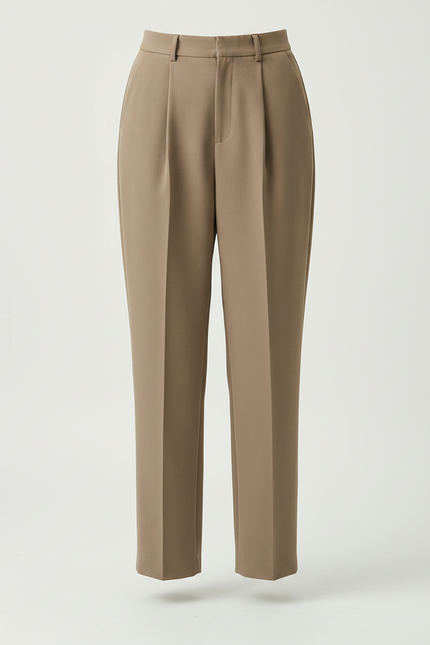Pantalon À Pince Beige Ample Décontracté Femme Fluide - Viscose - vue 3