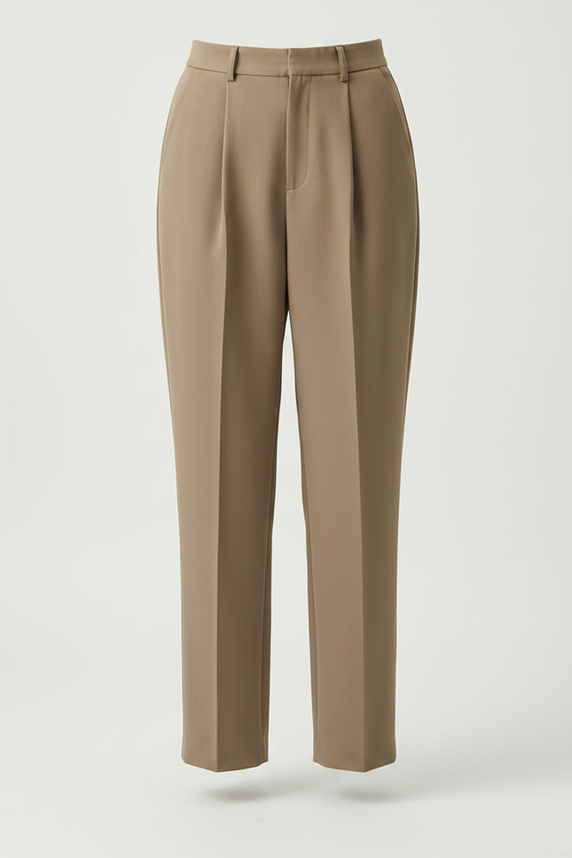 Pantalon À Pince Beige Ample Décontracté Femme Fluide - Viscose - vue 3