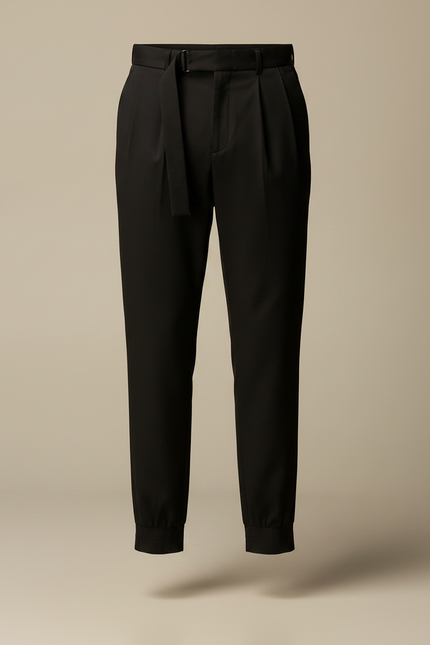 Pantalon À Pince Court - Noir Gabardine - vue 3