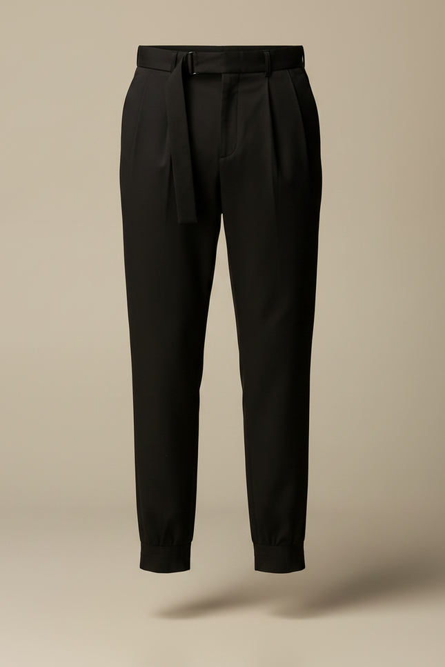 Pantalon À Pince Court - Noir Gabardine - vue 3