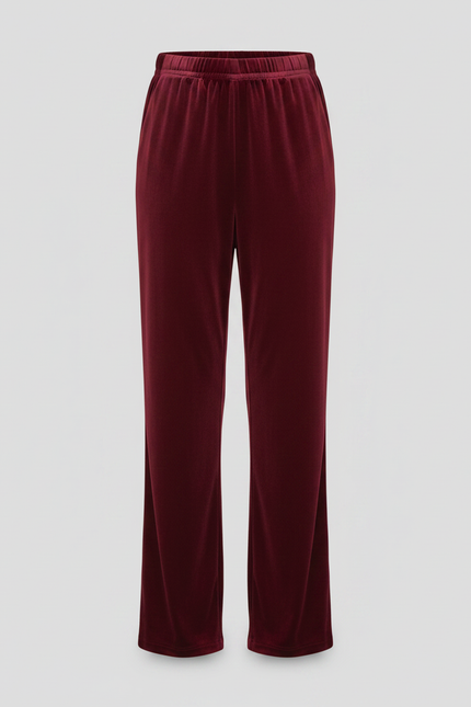 Pantalon À Pince Velours Bordeaux Ample Confortable Enfant - vue 3