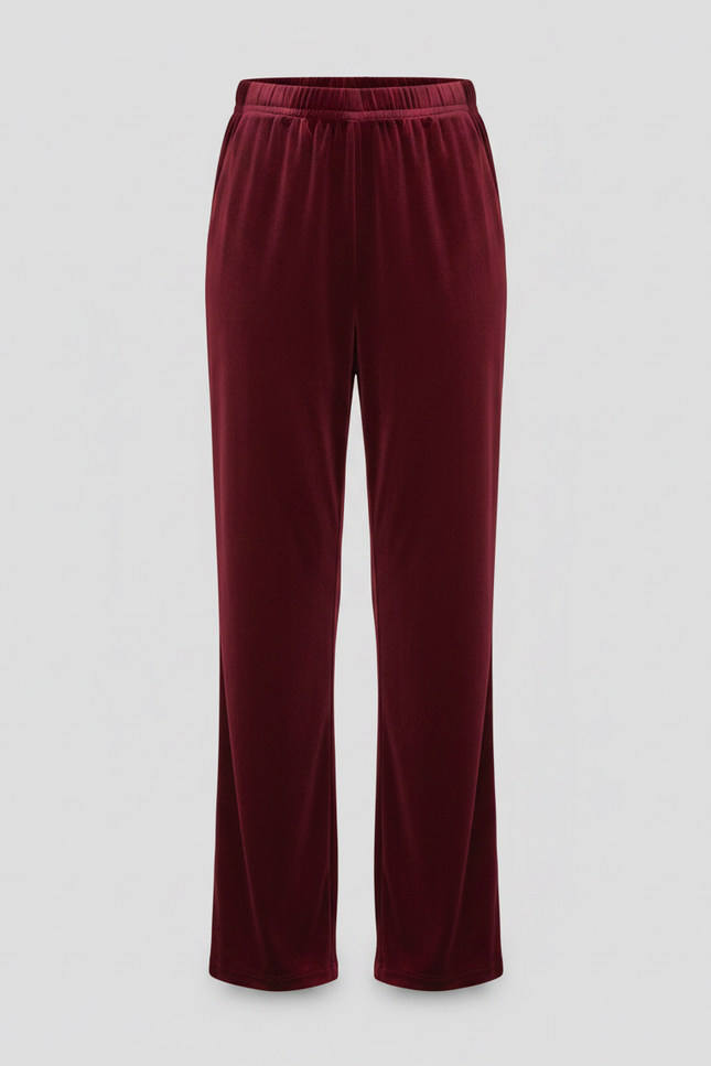 Pantalon À Pince Velours Bordeaux Ample Confortable Enfant - vue 3