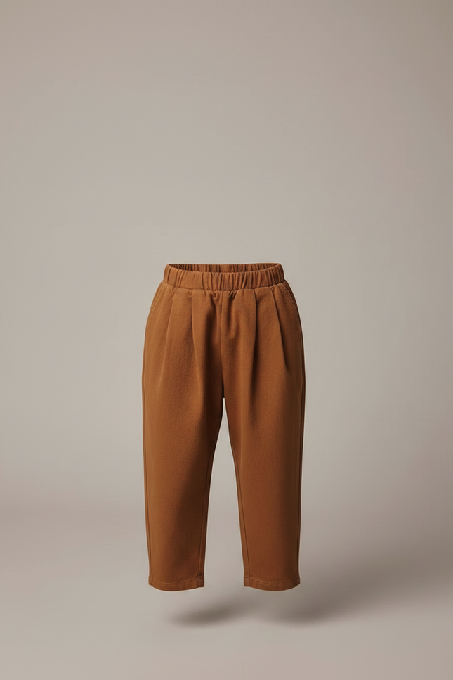 Pantalon À Pince 7dbb - Marron Molleton - vue 3