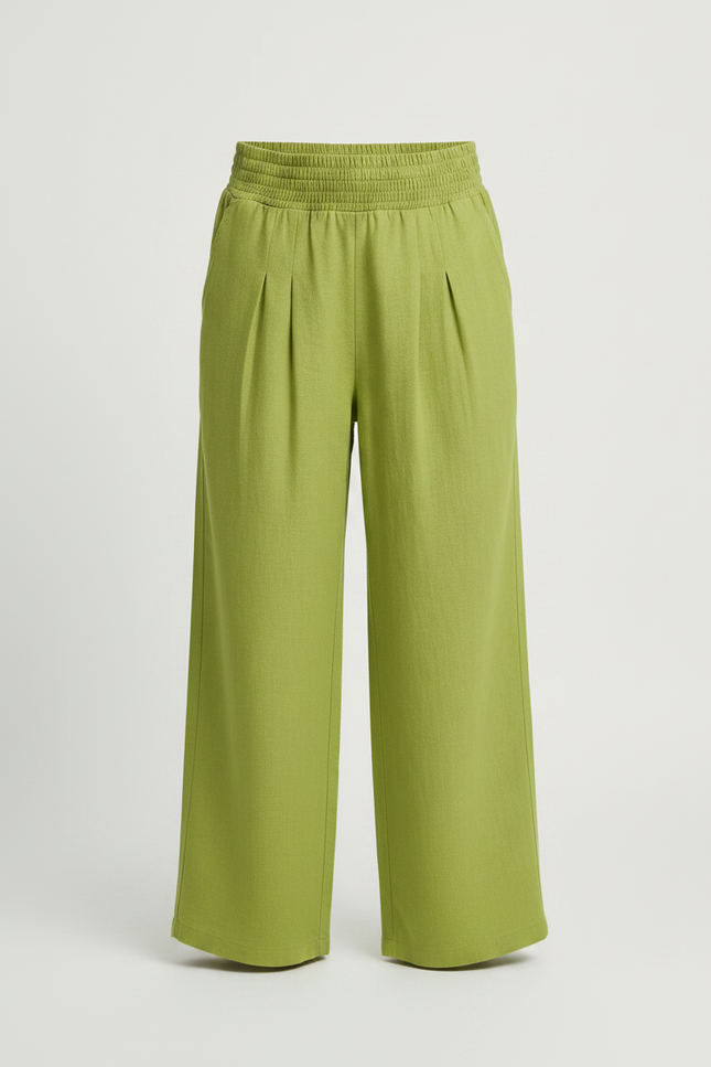 Pantalon À Pince 7ef8 - Vert Lin - vue 3