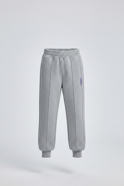 Pantalon À Pince Gris Sport Décontracté Rayures Enfants - Molleton - vue 3
