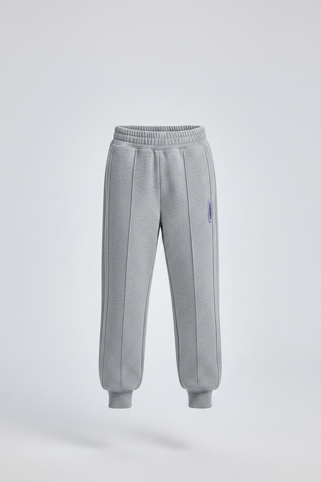 Pantalon À Pince Gris Sport Décontracté Rayures Enfants - Molleton - vue 3