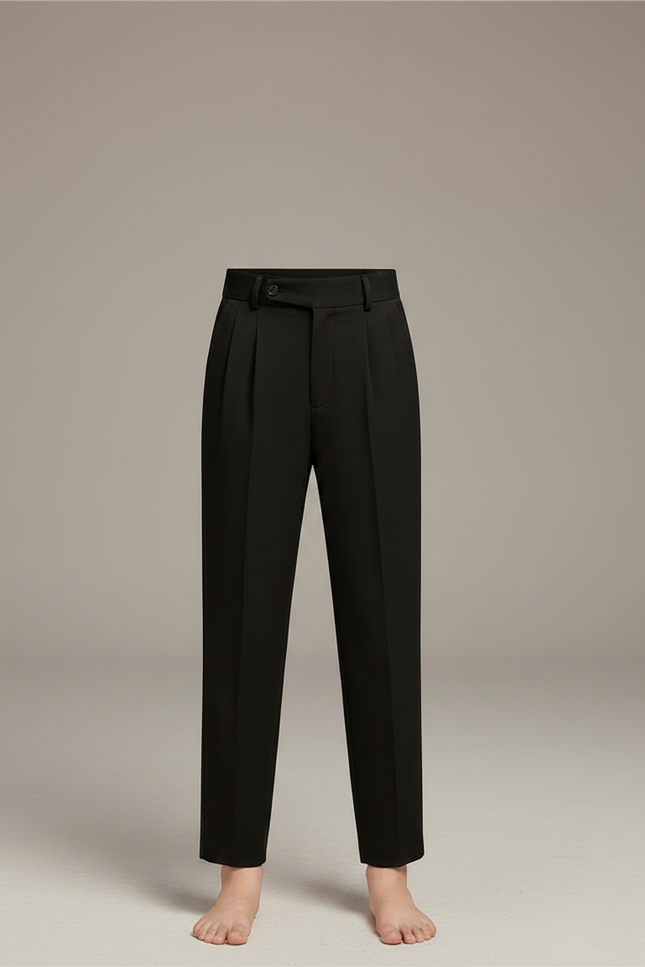 Pantalon À Pince 3c8e - Noir Gabardine - vue 3